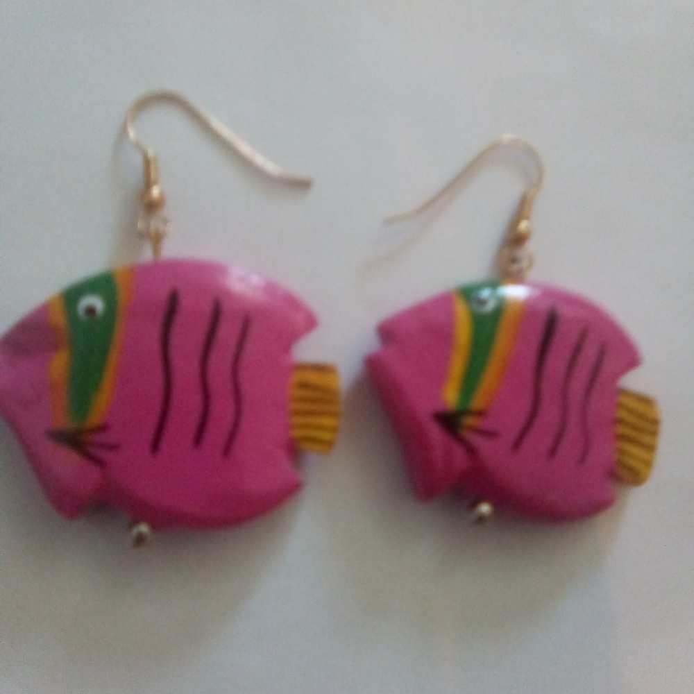 Handmade fish earrings